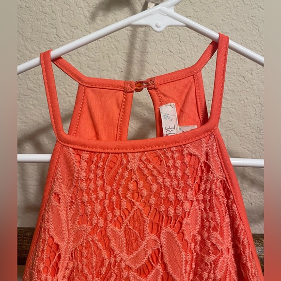 Coral Lace Dress - Picture 2 of 5